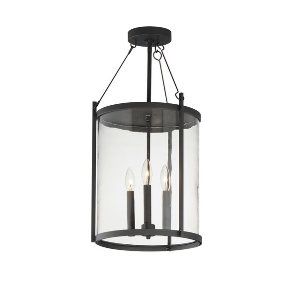 Maxim Lighting Belfry 3-Light Pendant 30069CLBK